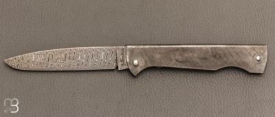 Couteau " Slipjoint " custom par Anthony Brochier - Damas