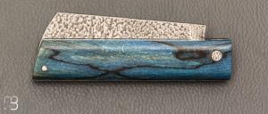 Couteau " Snard " Cristal Steel par Tom Fleury - Hêtre échauffé