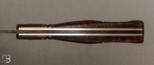   Couteau " Superbee " pliant custom par Nicolas Weber - Gidgee ondé stabilisé