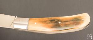 Couteau  " Tocard " custom de Jérôme Bellon - Ivoire de mammouth et RWL34