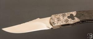 Couteau "Urubu Seamless" liner lock par Carlo Cavedon - CavedonArt