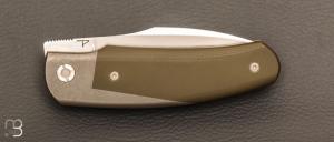     Couteau  " custom " pliant de David Lespect - G10 / Titane et RWL34