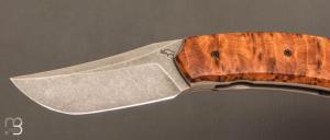   Couteau " custom " par Guy Poggetti - Loupe de Thuya et Elmax