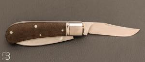 Couteau " double lames "  par Aleksandr Vetrov - Micarta / M390