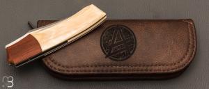 Couteau " custom " de Berthelemy Gabriel - La Forge Agab - Ivoire de mammouth et RWL34