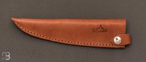 Etui cuir marron pour couteaux Pallares utilitaire/steak 12 cm