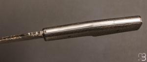  Couteau " Lock Back " custom pliant Fibres de carbone et damas par Eric Depeyre