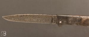  Couteau " Basic " slipjoint custom par Anthony Brochier - Damas