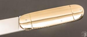   Couteau " Bouledogue " custom de Maxime Rossignol - La Forge de Max - Laiton et lame en N690