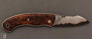 Couteau " Brevimana " custom par Silas Coutellerie - Bois de fer et Sandinox cuivré