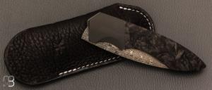  Couteau " Duc9  " custom par Nicolas Kowal - Fibre de carbone et lame en Damasteel® Aegir