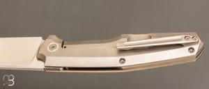  Couteau  " FiF20 Braille " custom par Philippe Jourget - Titane et CPM-154CM