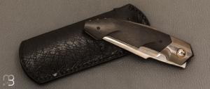   Couteau " Front-flipper " custom par Romain Lopez - Fibre de carbone "Sidecut" et RWL34