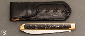   Couteau " Interframe XVIII ème " pliant fait main par Bastien Toubhans - Atelier Beau Merle