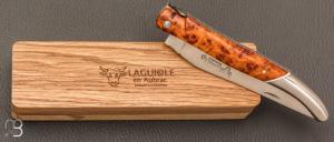 Couteau " Laguiole 12cm " par Laguiole en Aubrac - Loupe d'amboine