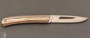 Couteau " Le 26 " par MTBlades Benjamin Thuillier - Paperstone et lame en 14C28