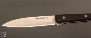  Couteau " Le Capi " par la Coutellerie Savignac - Ebène et lame en 14c28