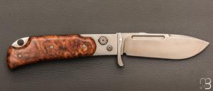 Couteau " Le Destin " par Éric Parmentier - Loupe d'amboine