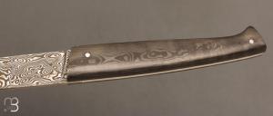   Couteau " Le Lombard Ultra-léger" par Fontenille-Pataud - Fatcarbon® et Damas