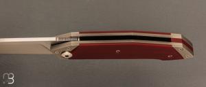    Couteau " Liner lock " custom par Samuel Jugieau - G10 et lame en RWL34