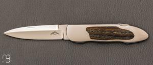  Couteau " Lock-Back 001 " custom  par Warren Osborne - Jaspe