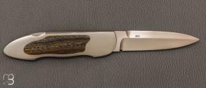  Couteau " Lock-Back 001 " custom  par Warren Osborne - Jaspe