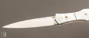  Couteau " Magna Pinna " fait main par Laraud Blade  - Nacre et 14C28