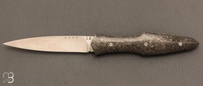   Couteau "Magna Pinna" fait main par Laraud Blade  - Fibre de carbone et 14C28