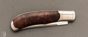 Couteau " Mini-Mix " pliant artisanal de Cyril Kalisz - Bois de fer et RWL34