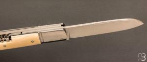   Couteau " Multi-pièces " custom par Karim Valentin - Les couteaux D'Hure - Ivoire de mammouth