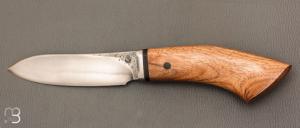    Couteau "Nessmuk" droit en noyer et lame acier C130 par Jean Paul Sire