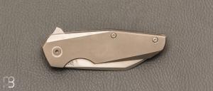   Couteau " P'ti "  custom par Philippe Jourget - Titane/Damas et CPM 154 CM