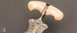   Couteau " Push Dagger " custom de Samuel Lurquin - Ivoire de phacochère