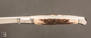 Couteau " Rumilly " custom de Jérôme Bellon - Bois de cerf et RWL34