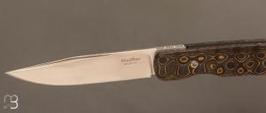  Couteau " Slimvubu " par Des Horn - Fatcarbon "Unigold" et lame en Nitrobe 77