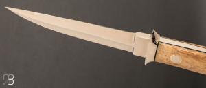  Couteau " Small Fighter " custom droit par William Gordon Defreest - Ivoire de morse et ATS-34