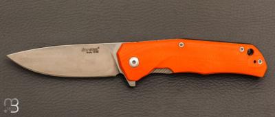 Couteau de poche TRE G10 Orange/Titanium par Lionsteel - TRE.GOR