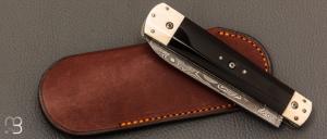   Couteau " Vendavel  " par Solbach Luna - Forge de la lune - Damas et Corne de Zébu / Mammouth