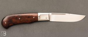  Couteau  "  custom " par Vincent Lafaye - Bois de fer et lame en 14C28N