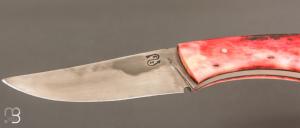    Couteau droit par Nicolas Mestrallet - Atelier du couteau de Vaunaveys - Acier C130 et os