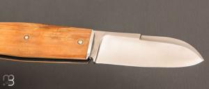   Couteau " galet de poche " pliant par Bastien Toubhans - Atelier Beau Merle - Mammouth et RWL34