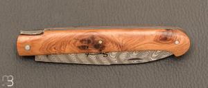 Couteau " le  Sauveterre " régional pliant - Genévrier et damas