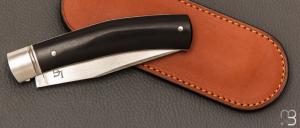 Couteau pliant de poche par Laurent Gaillard - Ebène / 14C28N