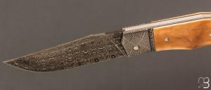  Couteau " Ipanema " custom par David Breniere - Ivoire de mammouth et lame damas