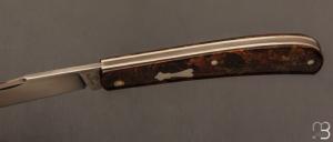  Couteau " custom slipjoint "  par Don Hanson III - Rag Micarta WW2 et lame en W2