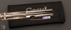    Couteau  "  Ghost frame-lock " custom de Stéphane Sagric - Titane et RWL-34