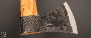  Hache Style « forestière » par Frederic Maschio - Rape / Tranchant C70  et manche en frêne