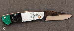  Couteau " Piémontais " XC75 et planche de skate fait main par Frédéric Marchand