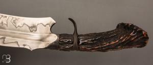   Couteau " Grand Bowie Sub hilt  " de Samuel Lurquin - Cerf sambar