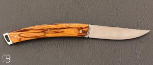    Couteau Le Thiers® Nature S N°063/100 par Fontenille-Pataud - Bois de serpent et lame en 14C28n